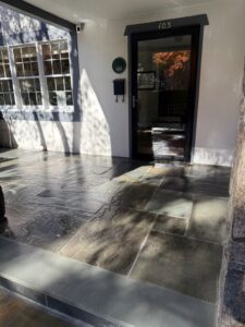 Bronxville, NY Flag stone & decorative gravel patio installation 6