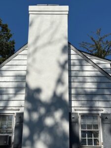 New Rochelle, NY Chimney stucco repair and paint 5