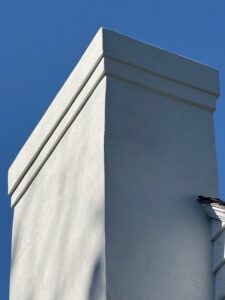 New Rochelle, NY Chimney stucco repair and paint 7