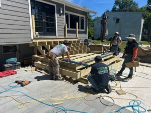 New Rochelle, NY Driveway Back Entrance Stairs Back Fence Installation 1